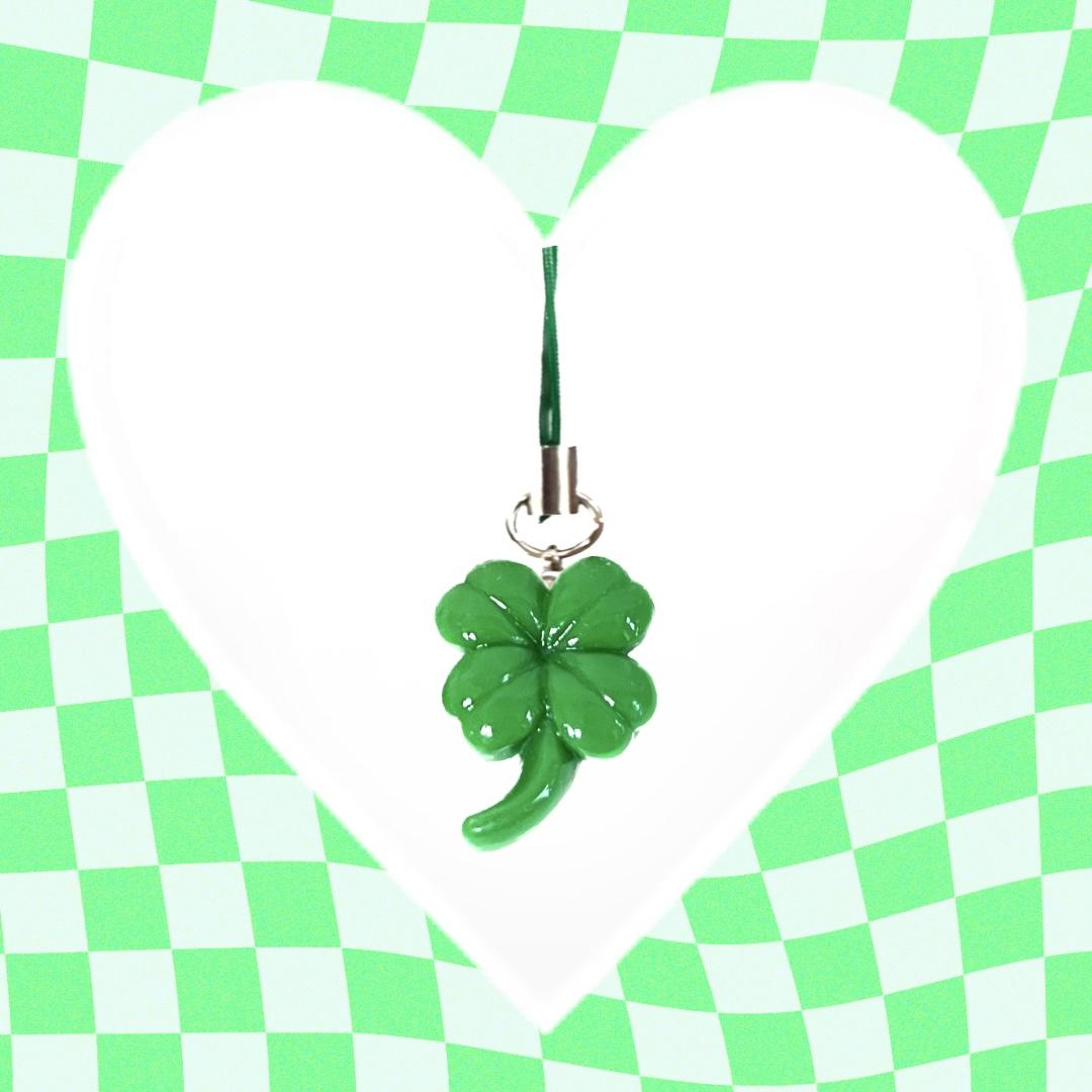 행운의 네잎클로버 폰스트랩 키링 휴대폰고리 핸드폰고리