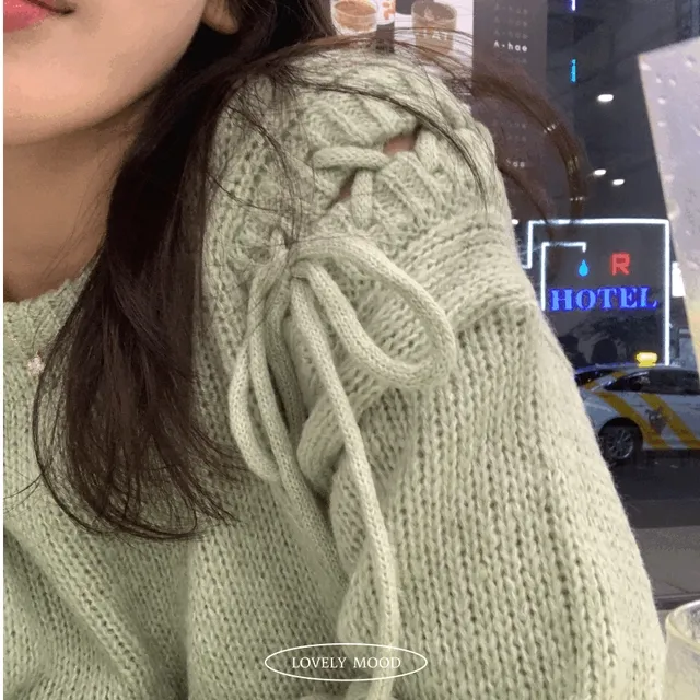 [디테일]에븐 리본 니트
