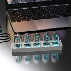 진공관시계 플라즈마 디지털 닉시 시계 튜브 글로우 아날로그 크리 에이 티브 레트로 RGB 야간 조명 절묘한 데스크탑 홈 인테리어 선물