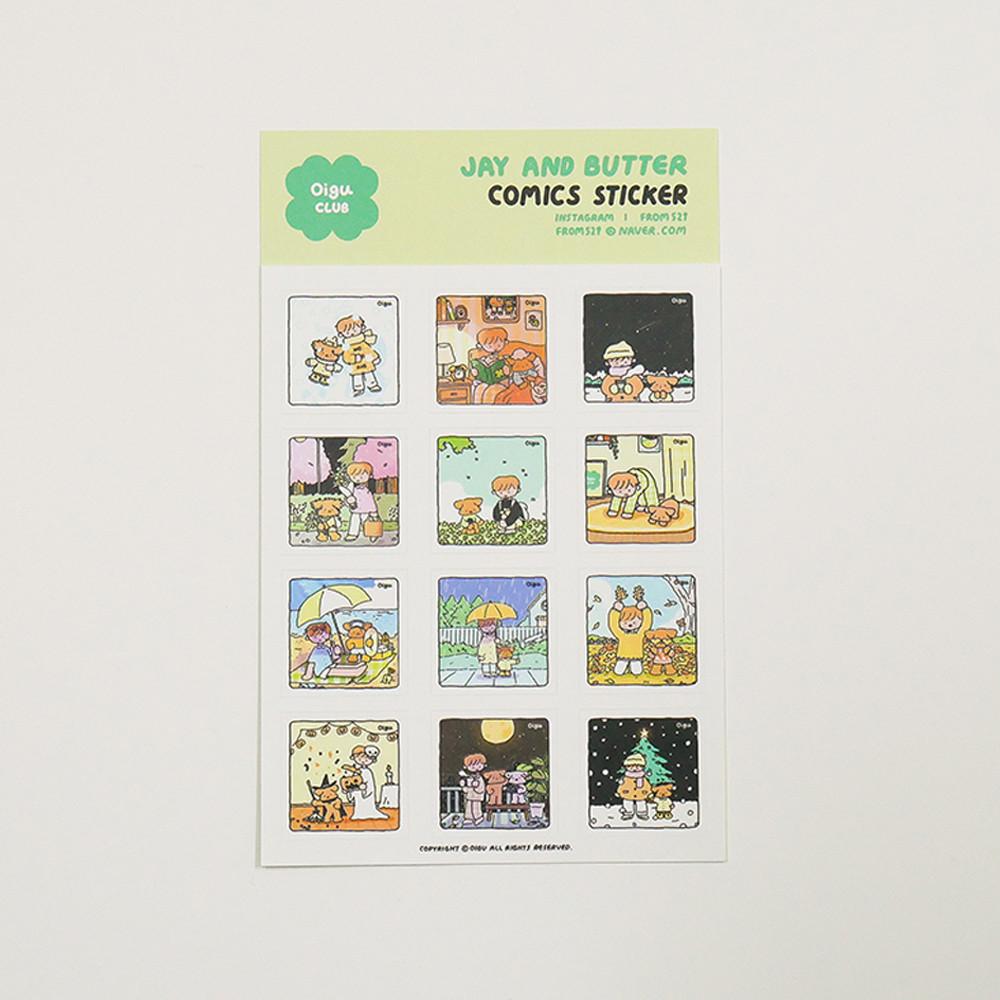 [oigu club] Jay&Butter comics sticker