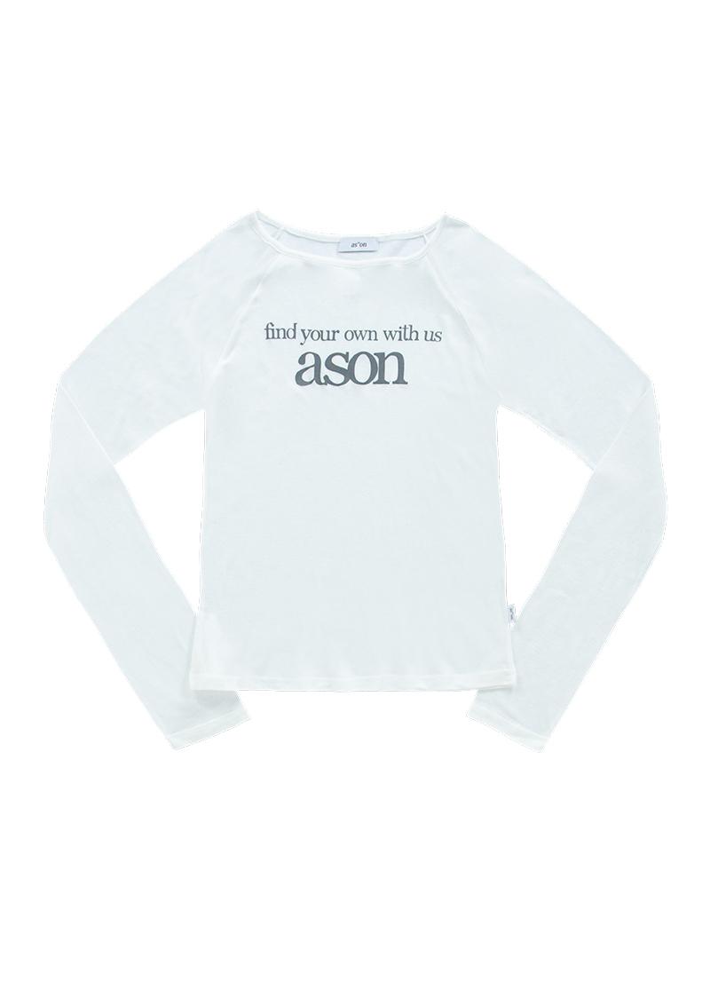 LETTERING LONG SLEEVE / WHITE