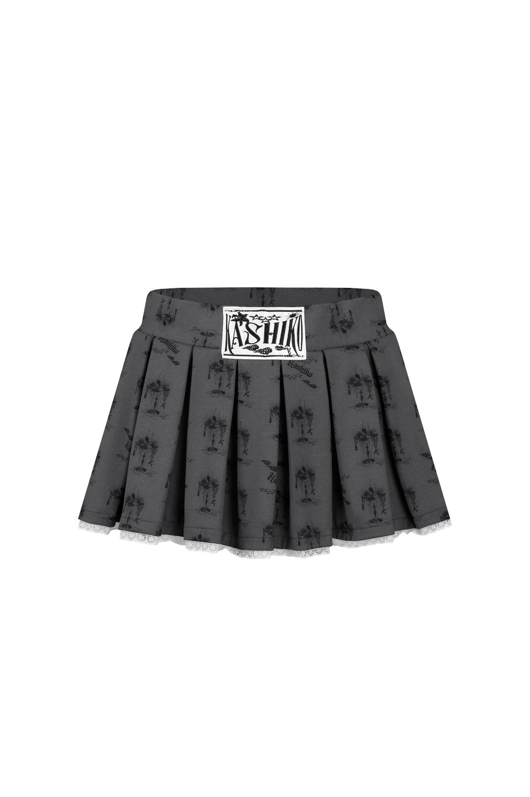 (6/27 Pre order) Jewel cocktail Pleats Skirt Pants Charcoal