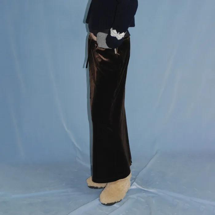 [2nd] Claire velvet skirt - brown