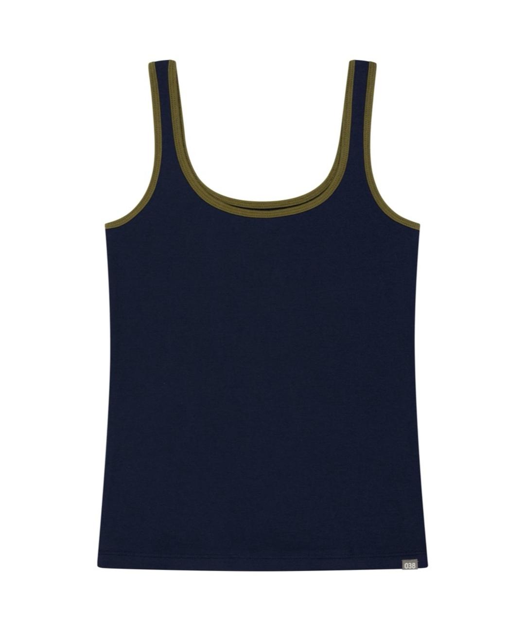 038 TWO-TONE SLEEVELESS NAVY