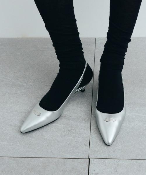 W STILETTO SLING BACK silver