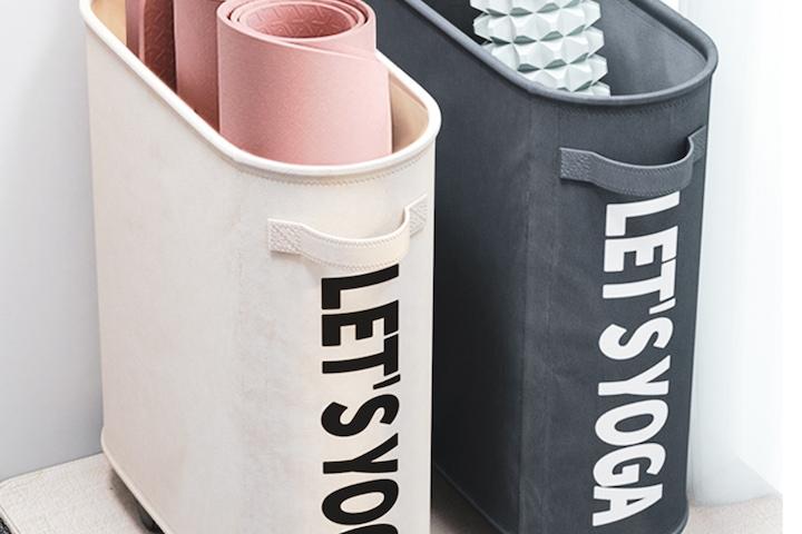 [5% 쿠폰] 이동식 틈새 홈트정리함 요가매트 폼롤러 등 한번에 보관 이동하는 정리 꿀템