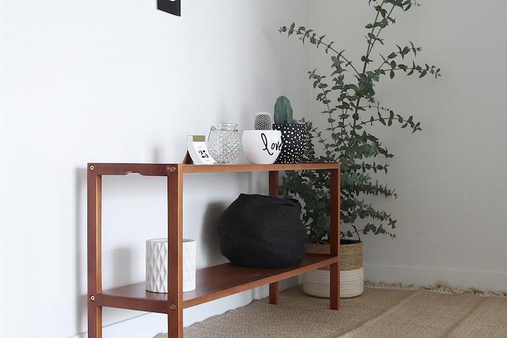 원목 브라우니 벤치 2단 선반 100cm