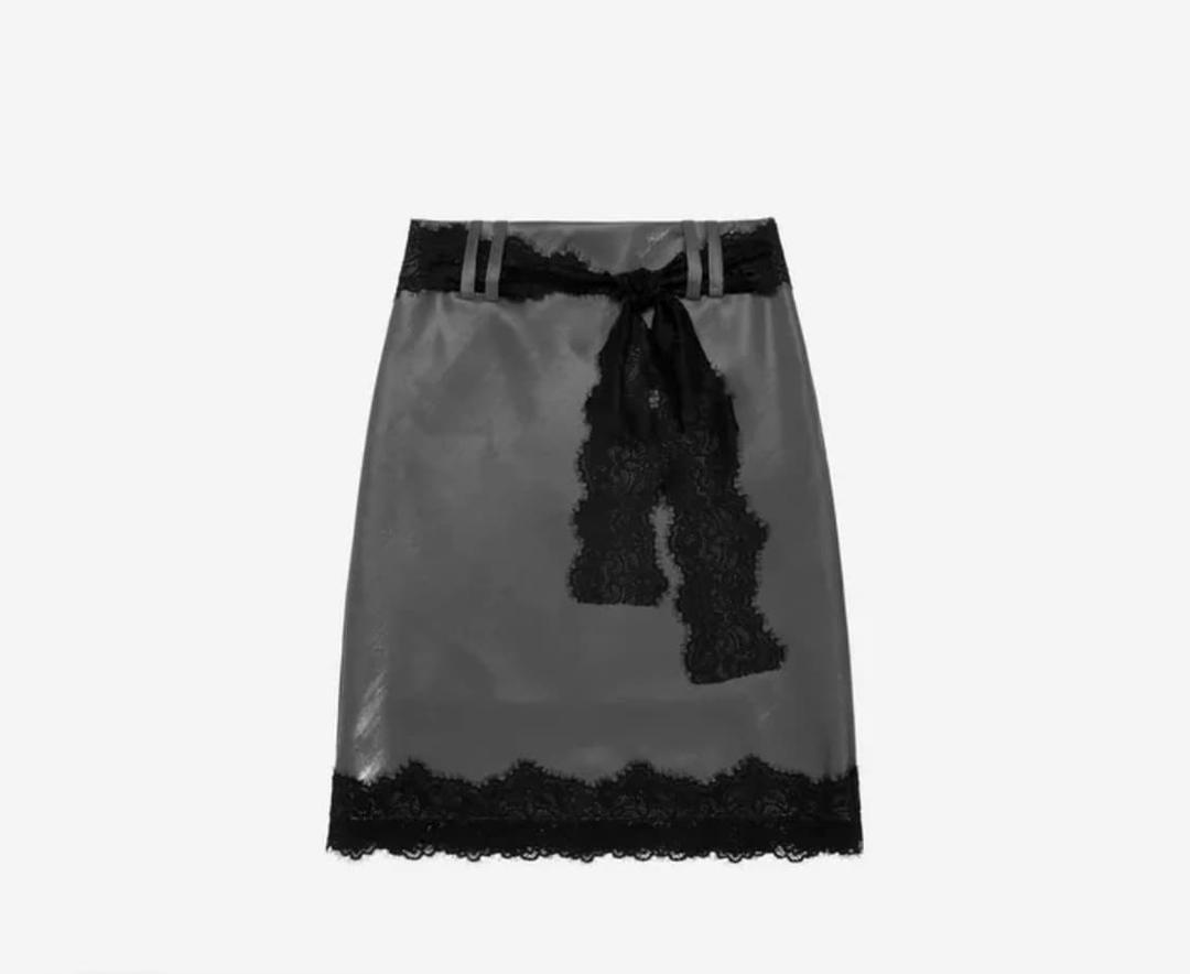 쓰리투에이티 LACE MIDI SKIRT CHARCOAL M 스커트 | 후루츠패밀리