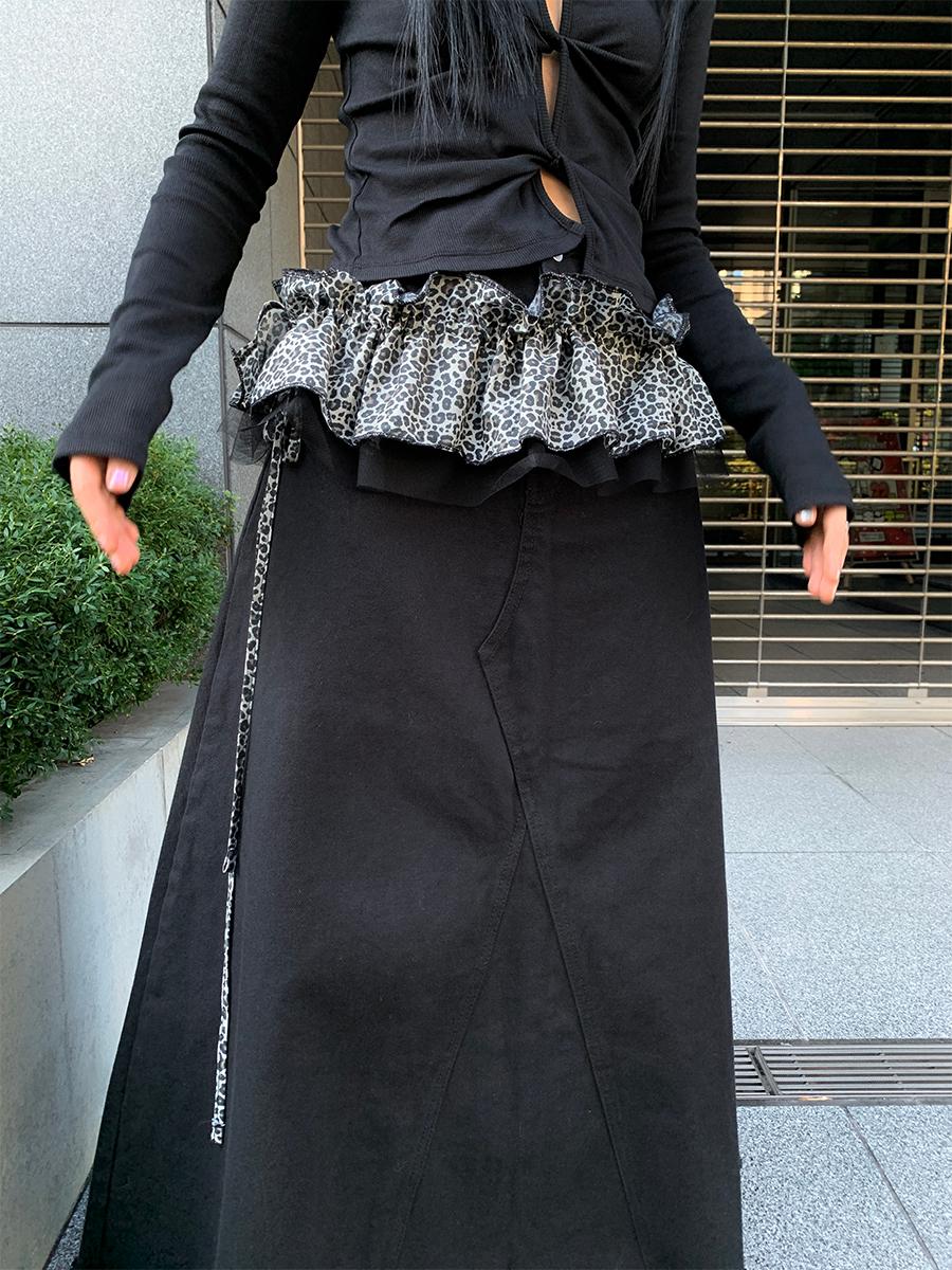 Leopard layering skirt (2color)
