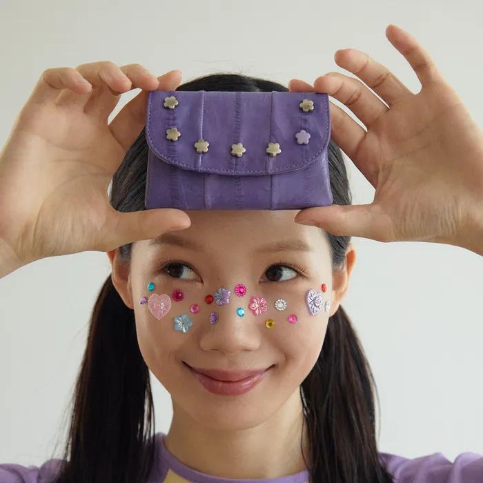 [3차리오더] 예약발송 Simple Card holder PEACE 심플카드홀더 피스 (퍼플)