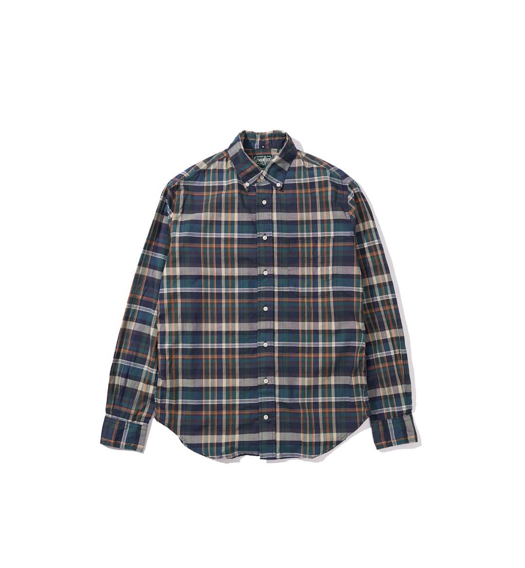 Archive Cotton Madras L/S Shirt Green/White/Orange