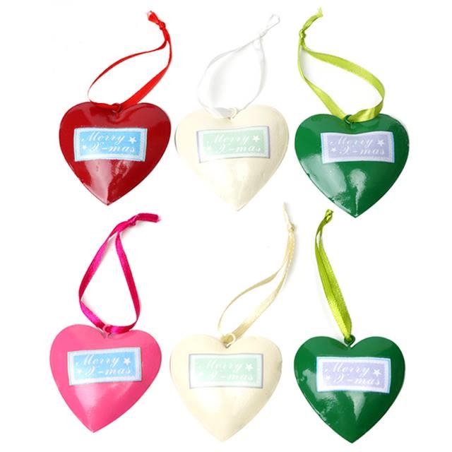크리스마스 트리 장식 오너먼트 메탈 하트 5cm 7cm 3종 세트 2종 택1 트리꾸미기 재료 소재