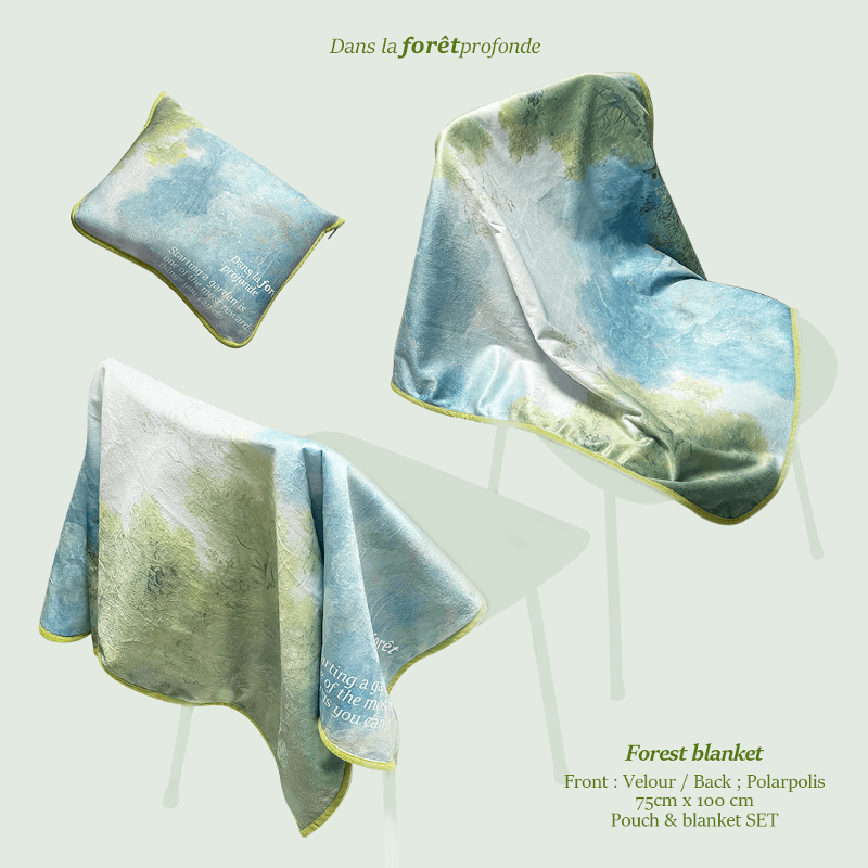 [품절] FOREST 파우치 담요