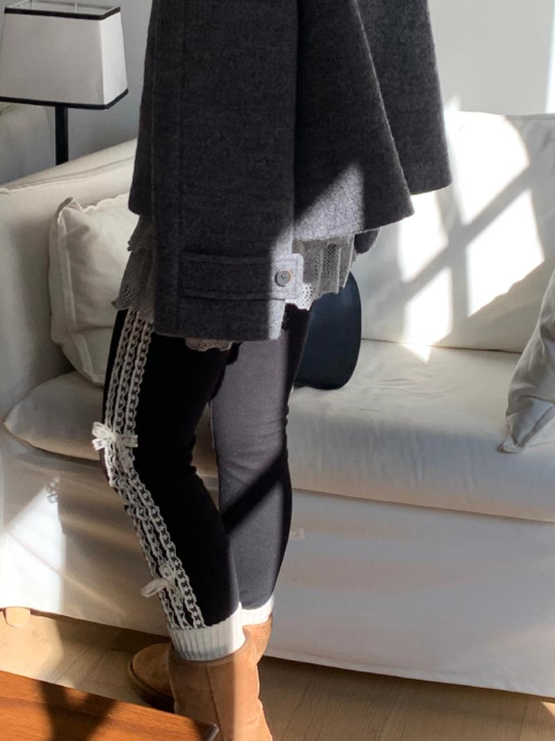lace tape leggings pants