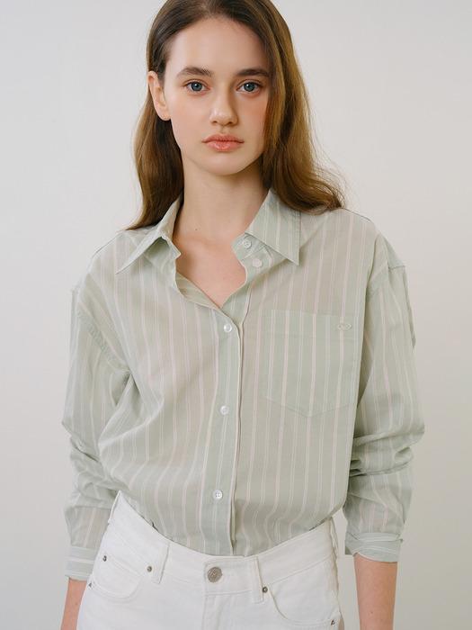 D City Stripe Pocket Shirt_2colors