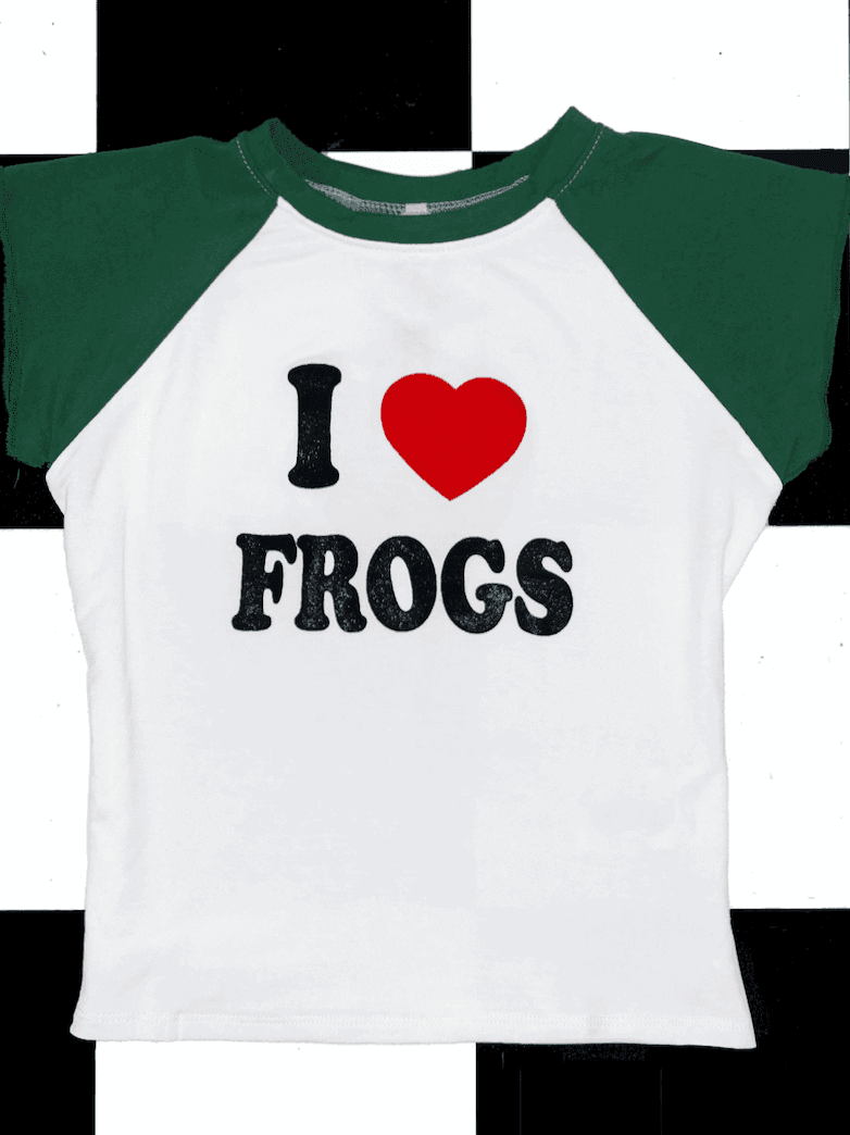 I LOVE FROGS IN WHITE