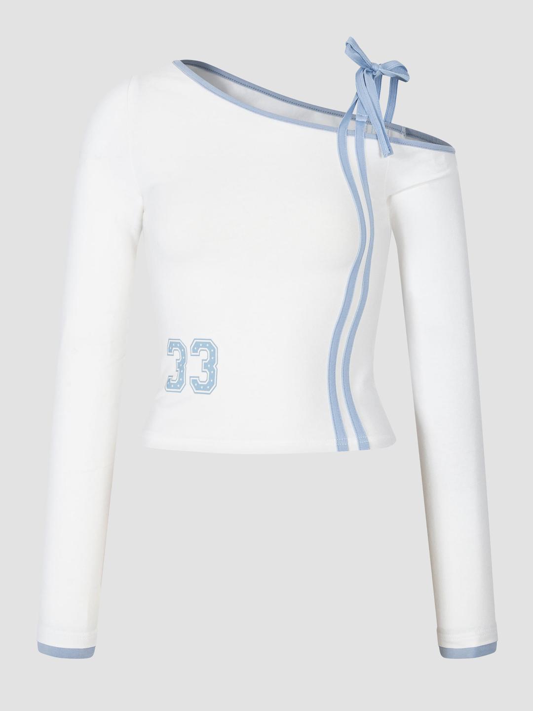 Track slash tee (ivory)
