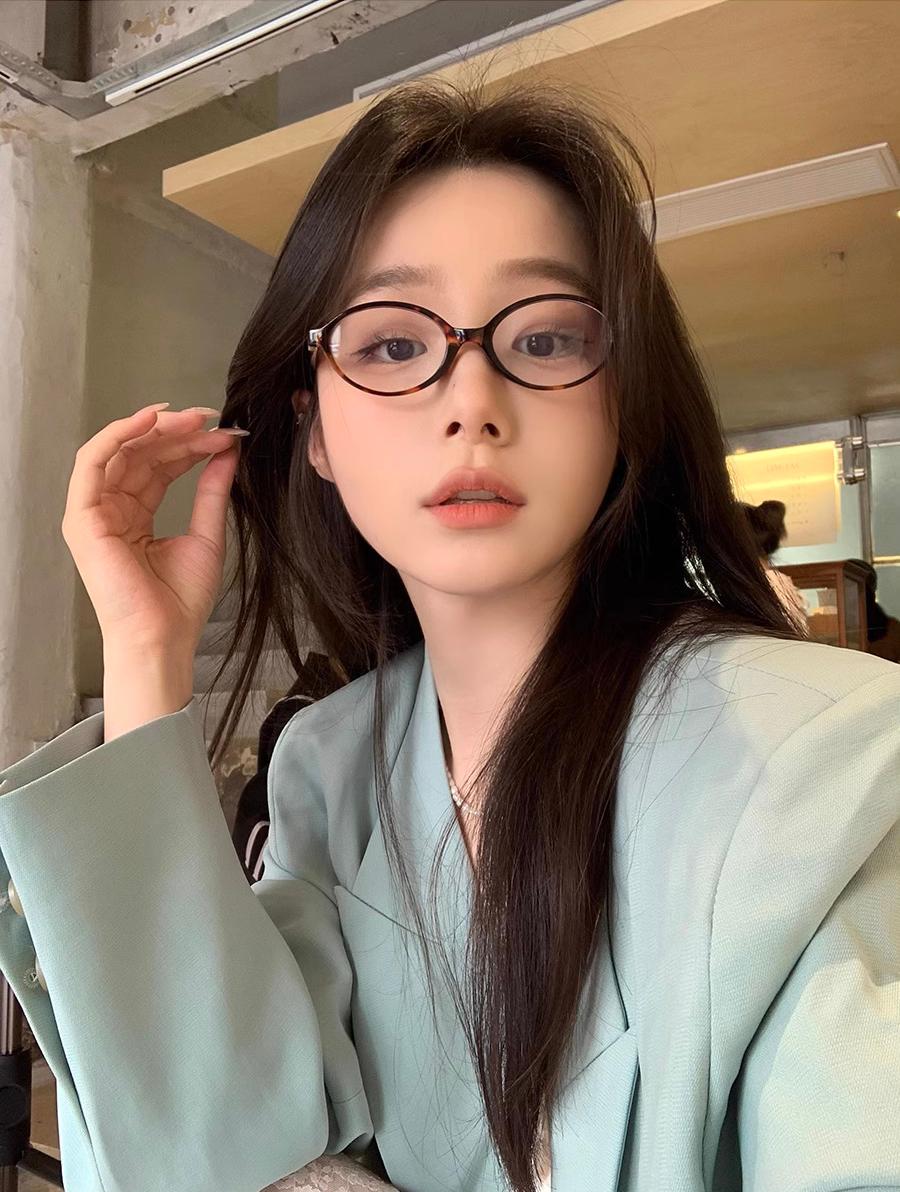 헤네스 긱시크 너디 써클 라운드 뿔테 블루라이트차단 안경 4color