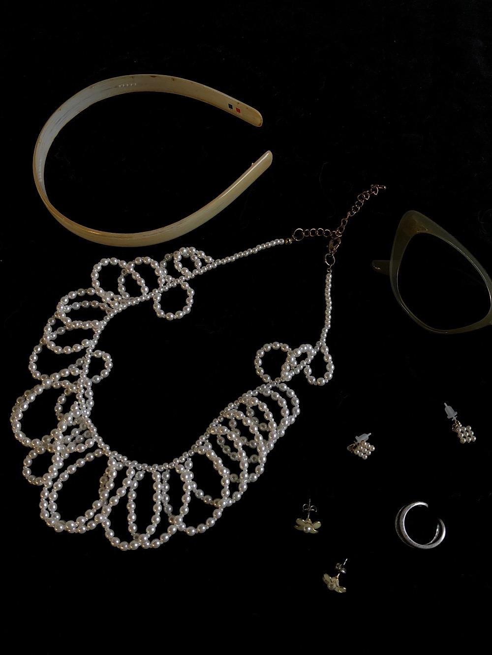 vintage pearl motivation Necklace