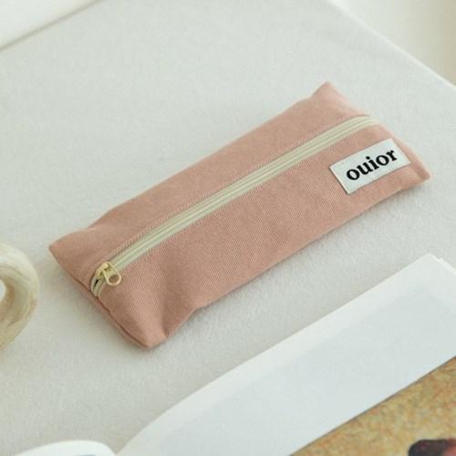ouior flat pencil case - peach jam (middle zipper)