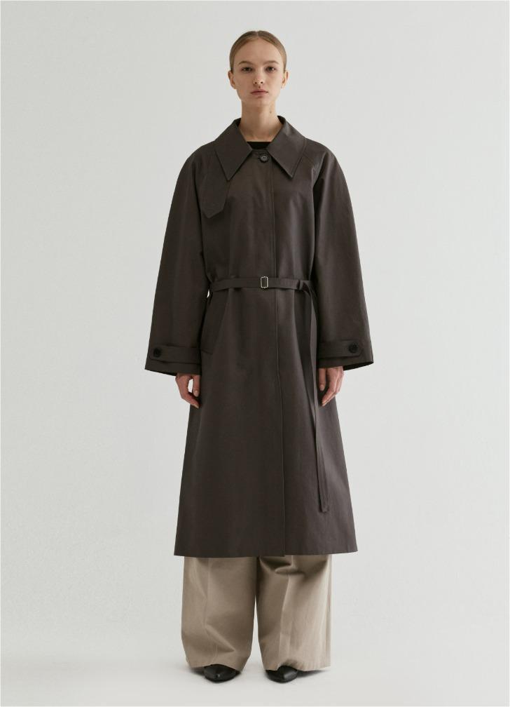 Belted Raglan Trench Coat D/Brown