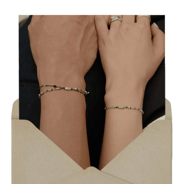 5月) 지금 행복, couple line bracelets