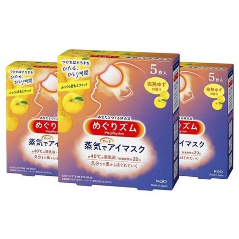 맥리듬 증기로 핫 아이마스크 유자향, 5개입, 3개 - 아이마스크 | 쿠팡