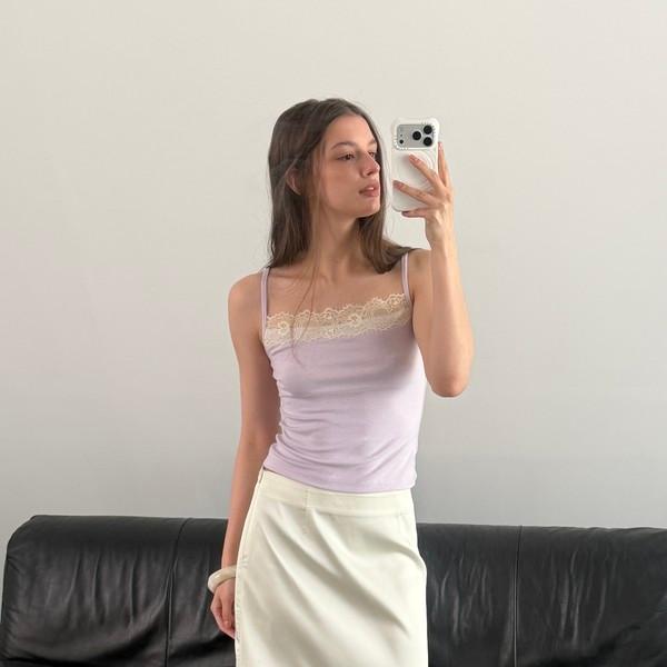 PALE LACE SLEEVELESS (VIOLET)