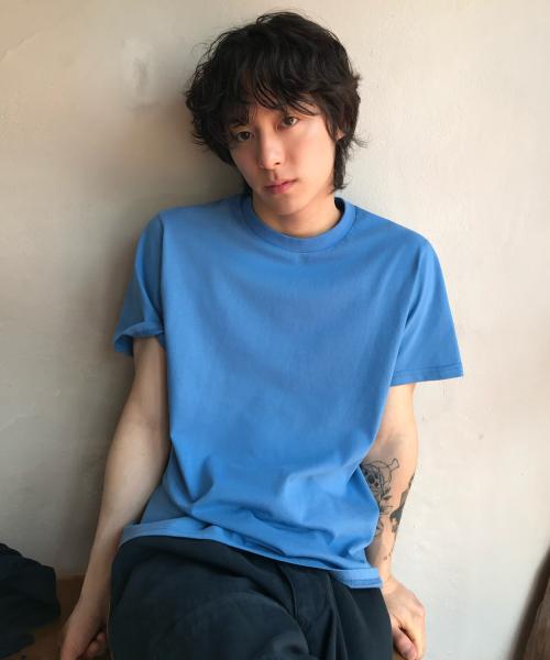 90s 빈티지핏 워시드 티셔츠 [블루]