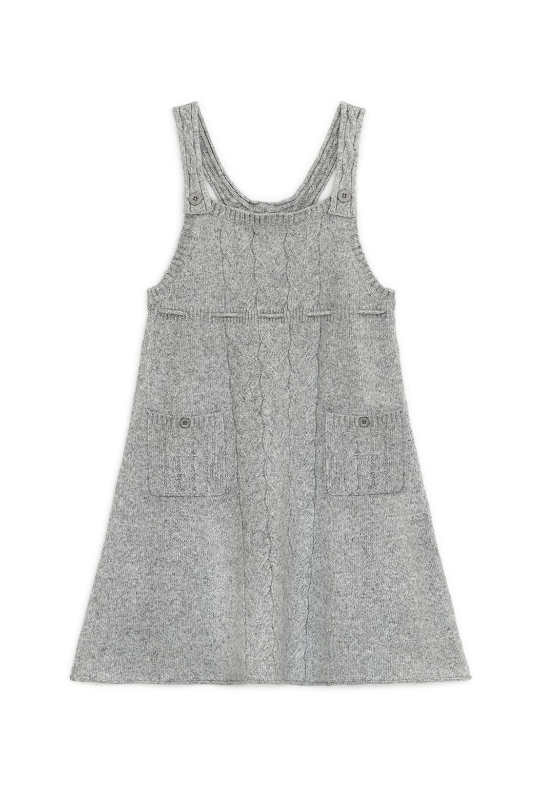 Strap knit dress (Gray)