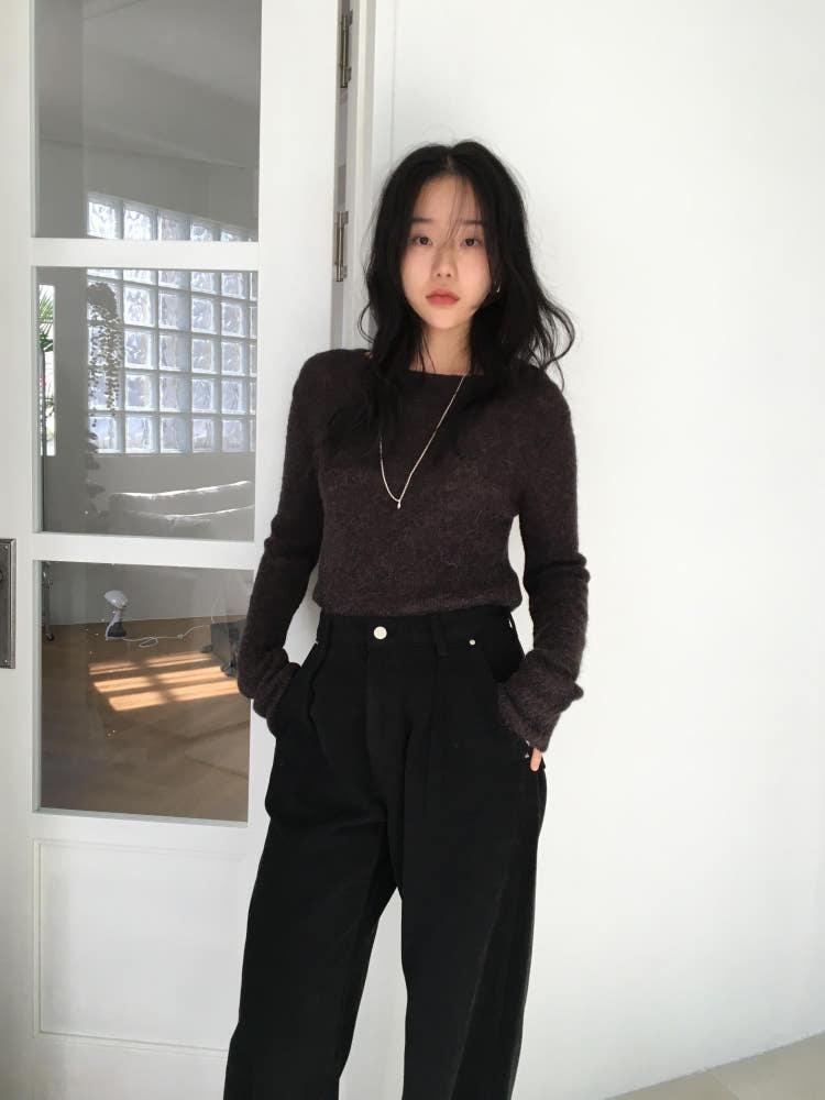 BOAT NECK KINT 보트넥 알파카 니트