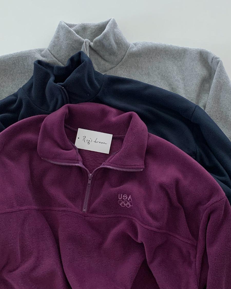 USA 하프 집 플리스