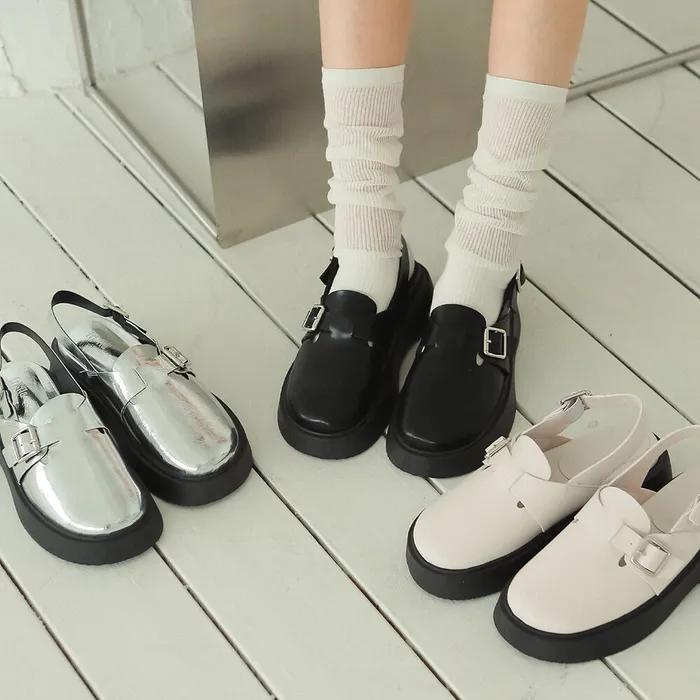 fel3072 Platform buckle clog _ 3colors