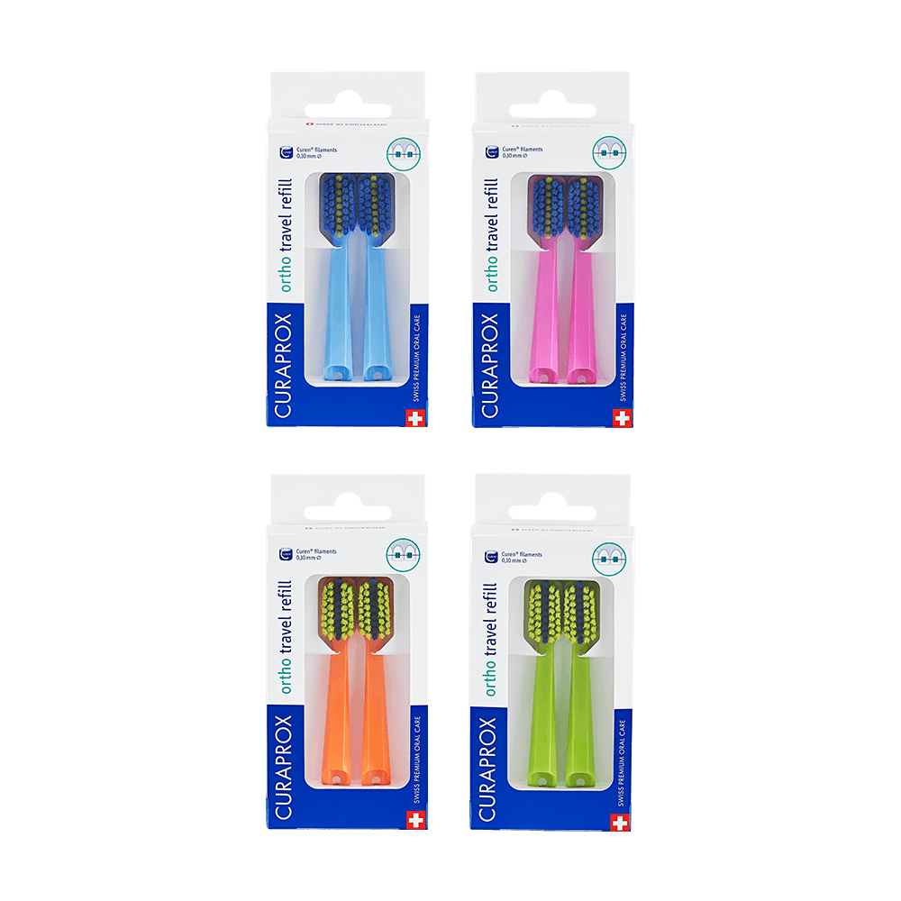 큐라덴 큐라프록스 Ortho Travel Refill [교정 여행용세트 칫솔 리필 2개입]