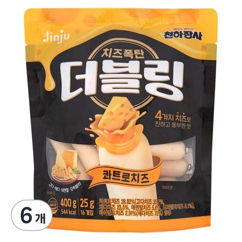더블링 천하장사 콰트로치즈 소시지, 400g, 6개 - 소시지 | 쿠팡