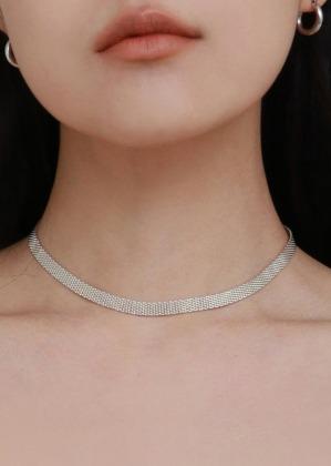 silver fabou necklace