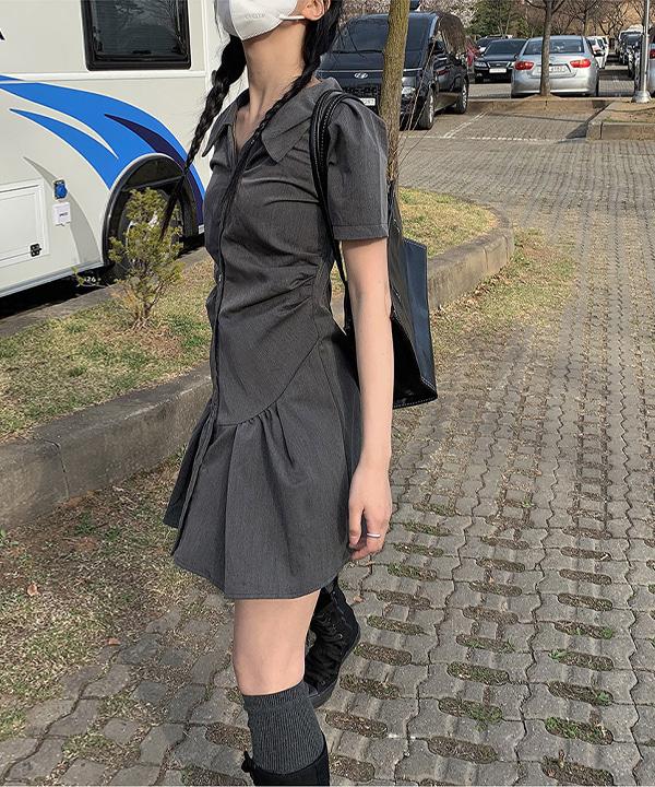 소피 카라 셔링 원피스