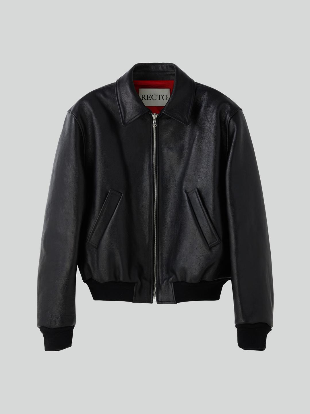 BEN GOAT LEATHER JUMPER (BLACK)