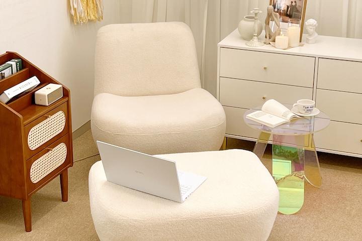 부클레 1인 패브릭 소파 의자 2colors