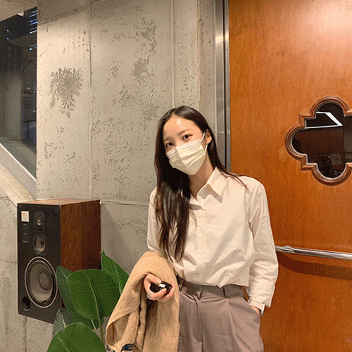 셀렉티드 데일리 크림 셔츠