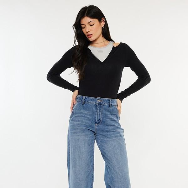 [순정복서 한다솔, 놀면뭐하니 진주, 빌리 시윤, 별똥별 이성경, 이미주, 이채영 착용] 하이웨이스트 와이드 청바지 케일린 M