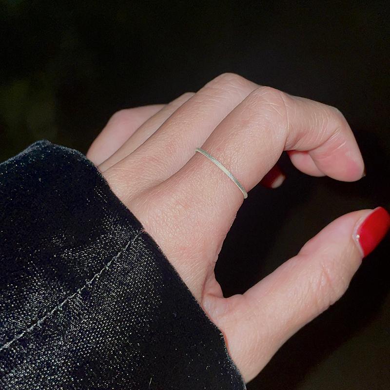 sanding texture thin ring(2pcs)