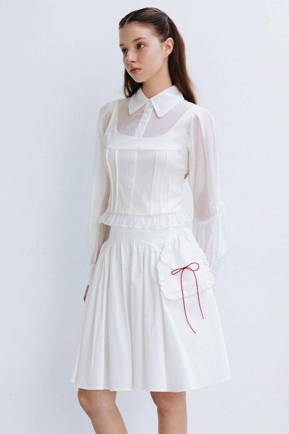 [9월 19일 예약배송] LOVE LETTER SKIRT_TT5W502IV