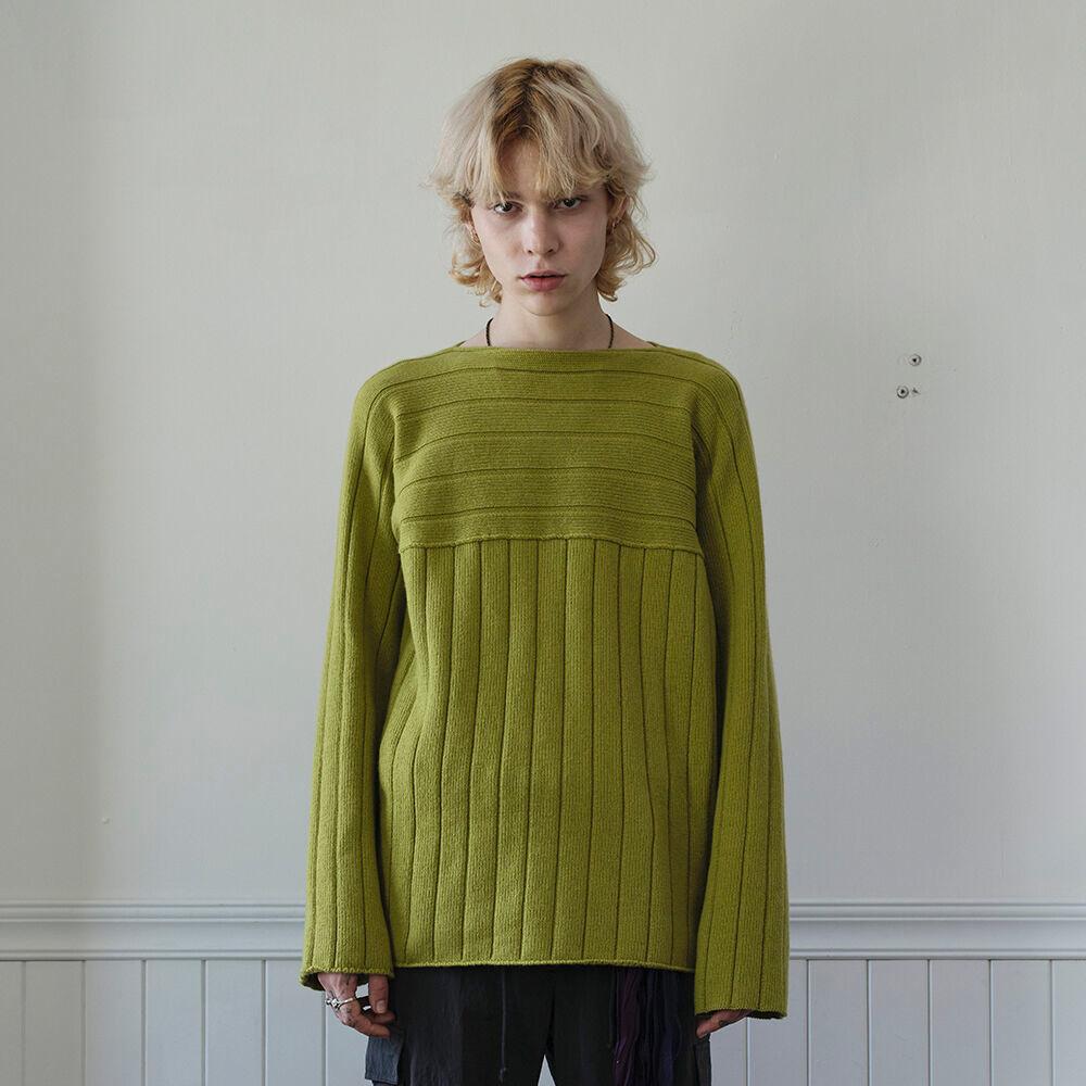 WIDE RIB SWEATER OLIVE