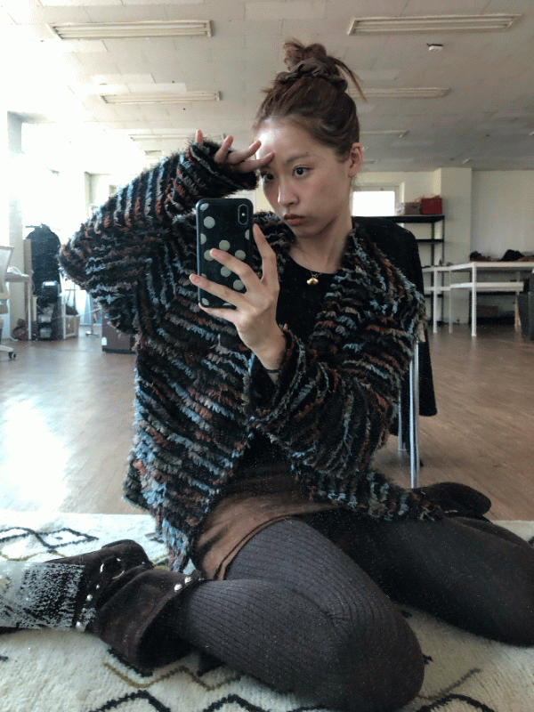 (당일발송) 모스 부클 가디건