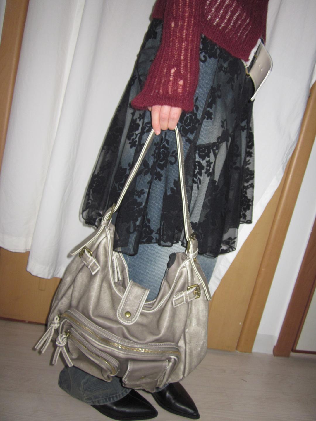 그레이 워싱 백(숄더&크로스)