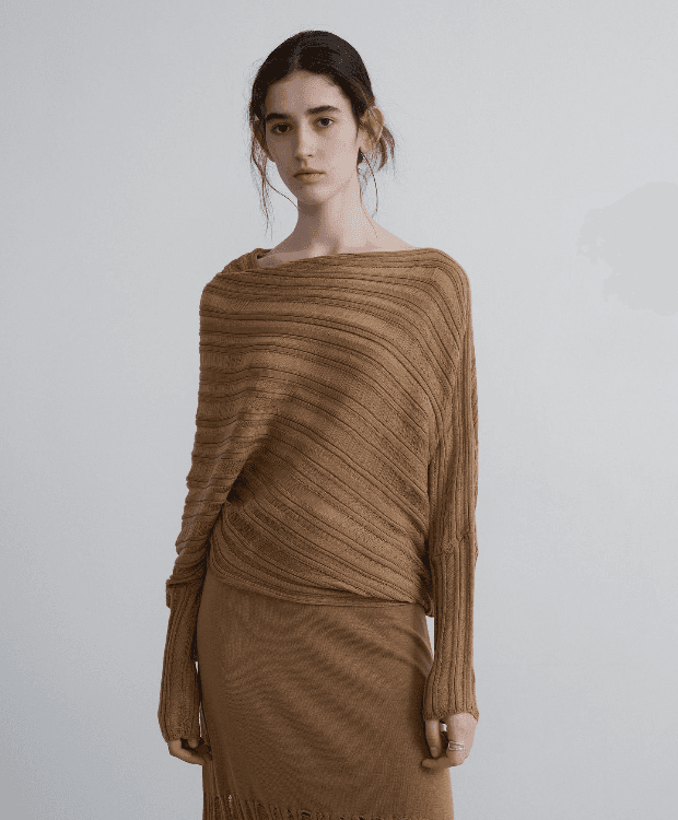 프렌치 릴렉스 웨이브 니트