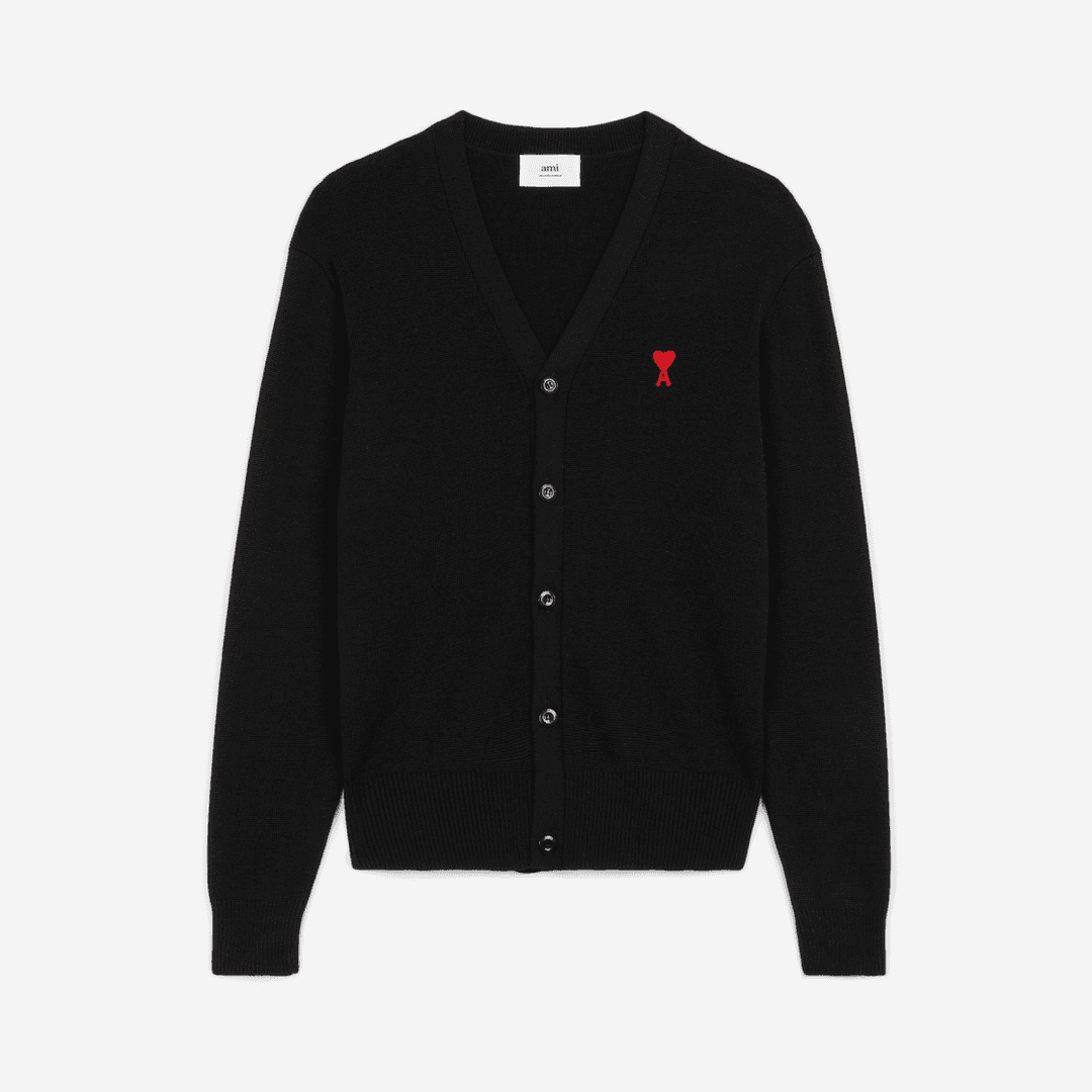 AMI de Coeur Wool Cardigan Black/Noir