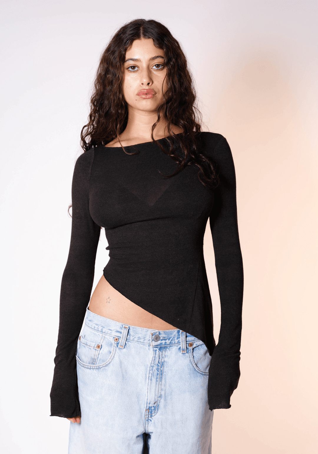Demeter Long Sleeve Top in Ebony - XS