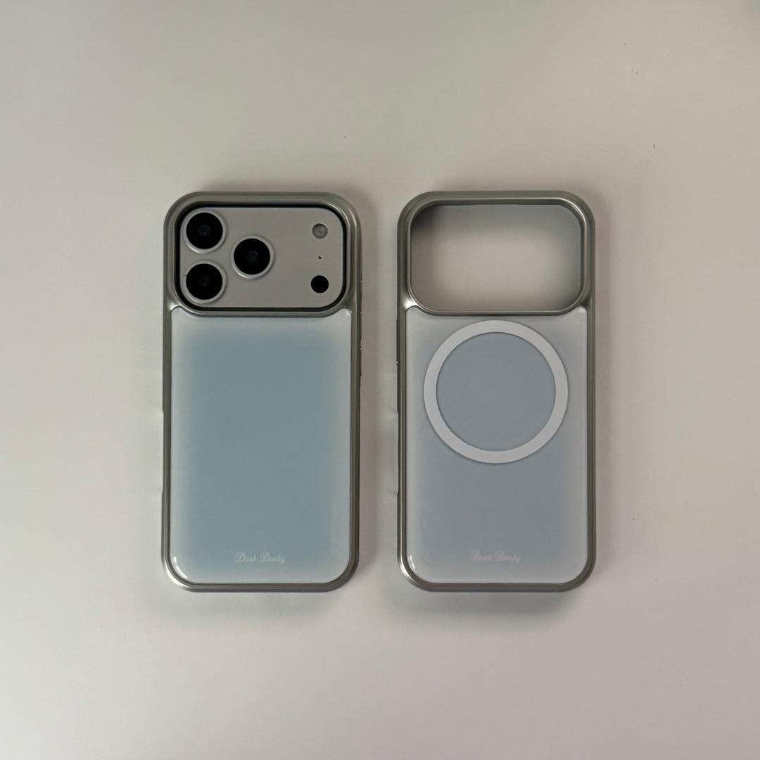 blue silver bumper case [맥세이프 선택 가능]